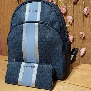 Michael Kors Large Logo Backpack & Wallet